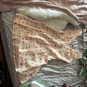 Zara Satin Cherry Dress! Perfect summer dress!